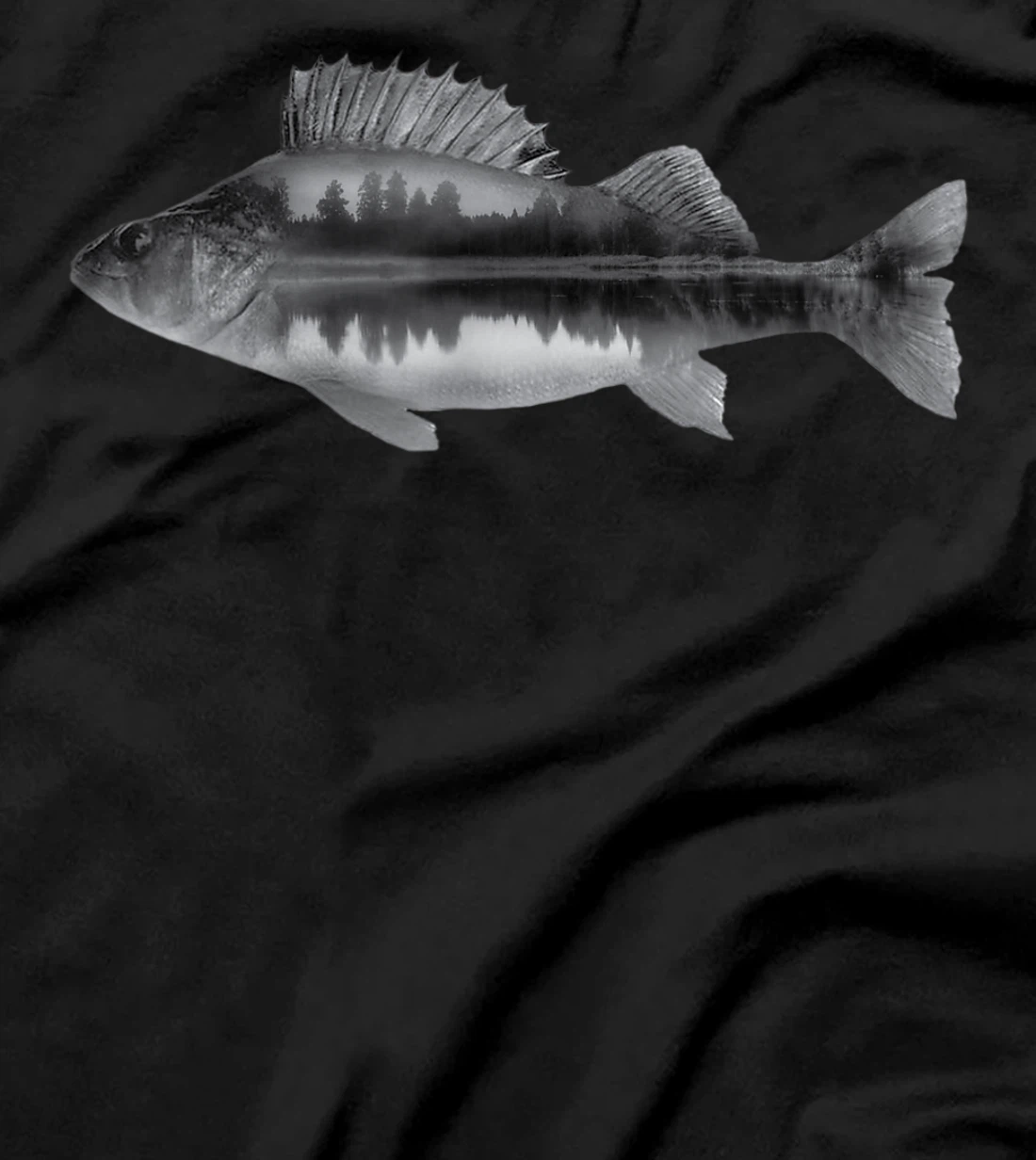  Perch fish silhouette perch fisherman perch motif fishermen T-Shirt