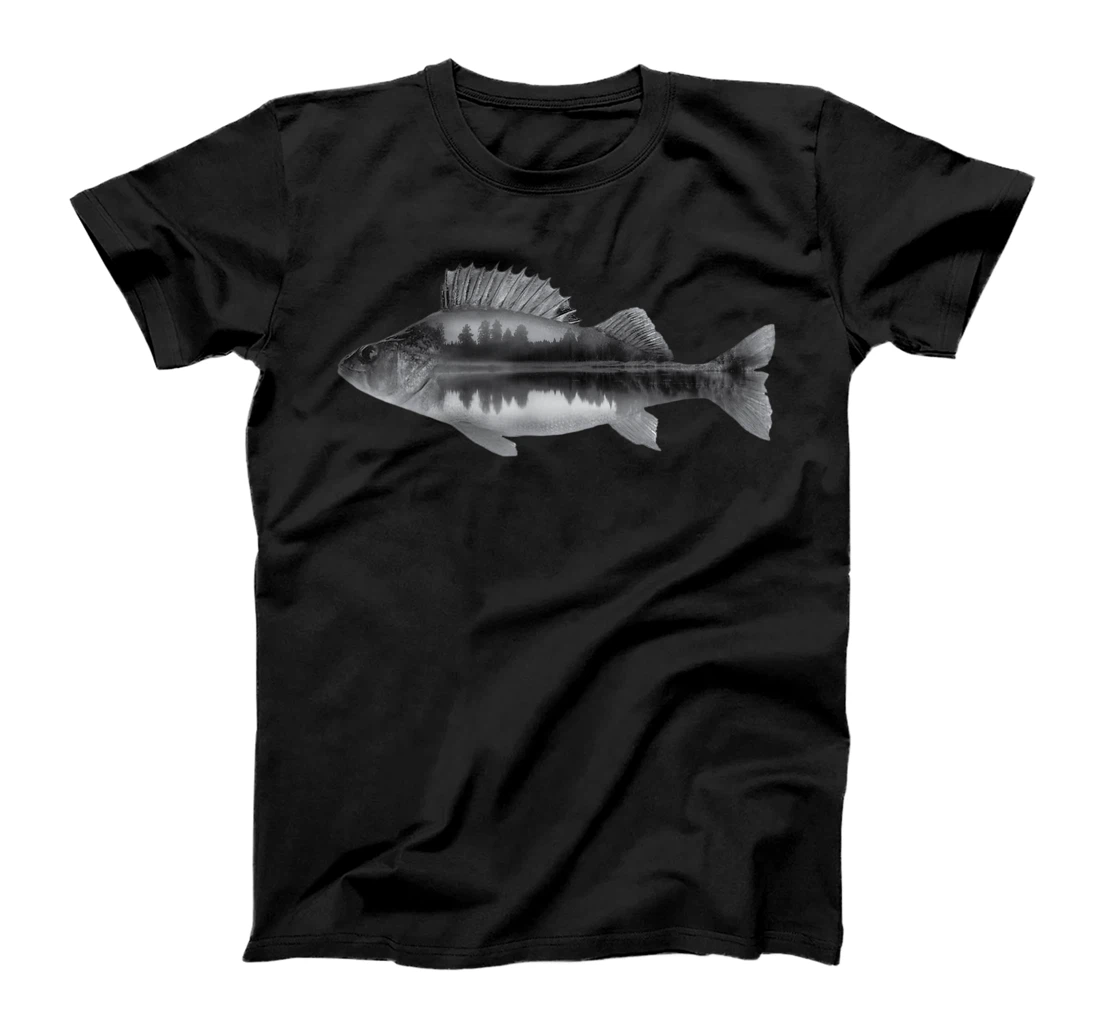  Perch fish silhouette perch fisherman perch motif fishermen T-Shirt