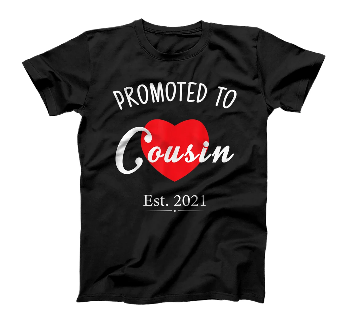  Promoted To Cousin Est 2021 Pregnancy Announcement Gift T-Shirt