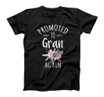  Promoted To Gran Again Grandma Announcement Floral T-Shirt