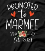  Promoted to Marmee 2021 Pregnancy Announce Gift T-Shirt