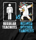  Retired Science Teacher Unicorn School Retirement Gift T-Shirt