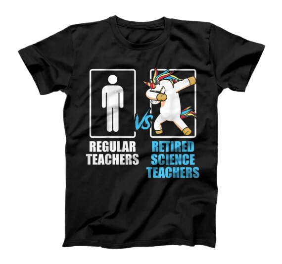  Retired Science Teacher Unicorn School Retirement Gift T-Shirt