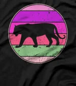  Retro Panther Vintage Panther Silhouette Tiger Animal Lover T-Shirt
