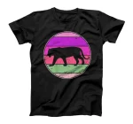  Retro Panther Vintage Panther Silhouette Tiger Animal Lover T-Shirt