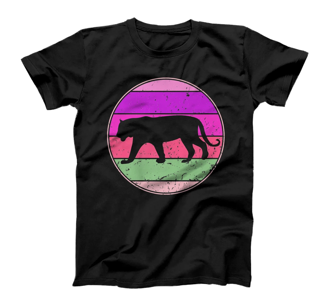  Retro Panther Vintage Panther Silhouette Tiger Animal Lover T-Shirt