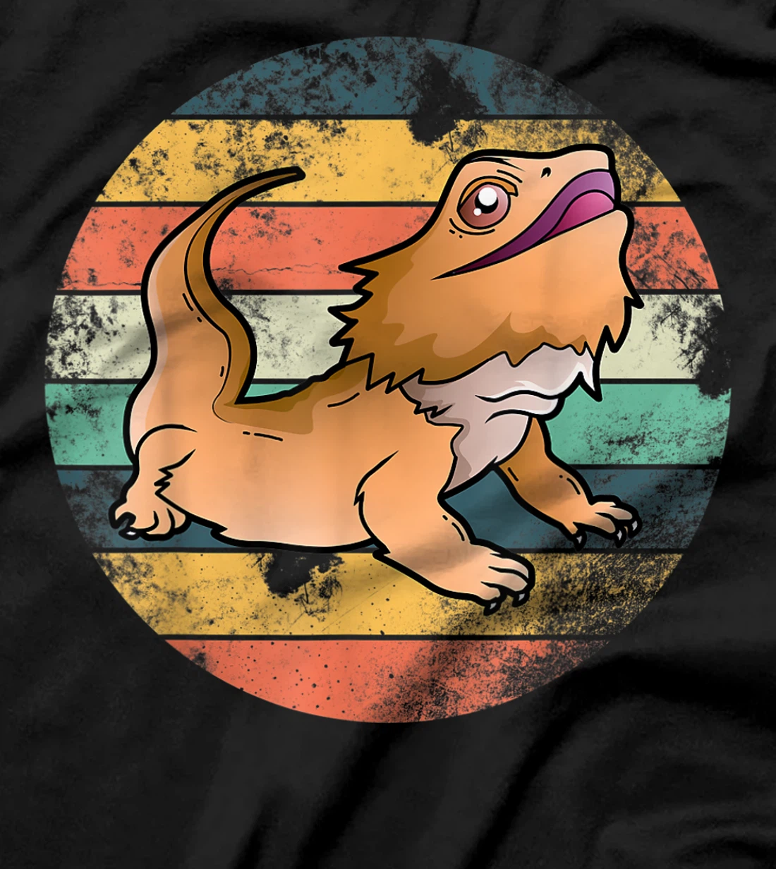  Retro Vintage Classic Bearded Dragon Reptile T-Shirt