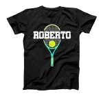  Roberto Name Tennis Player Boys Ball and Racket Sports Fan T-Shirt