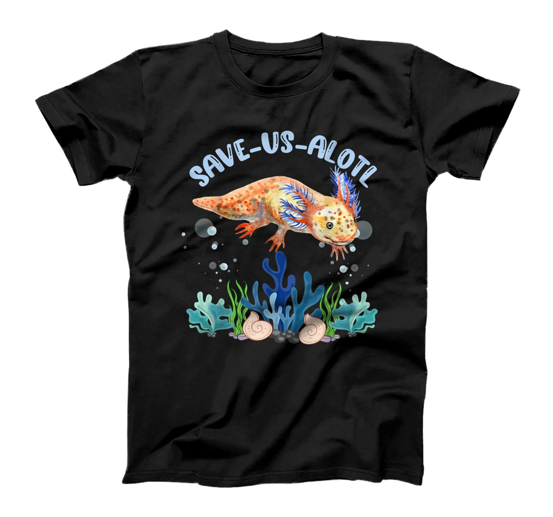 Save The Axolotl Lover Cute Watercolor Orange Axolotl Boys T-Shirt