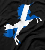  Scotland Flag Unicorn Scot Tartan Plaid Day Scottish Unicorn T-Shirt