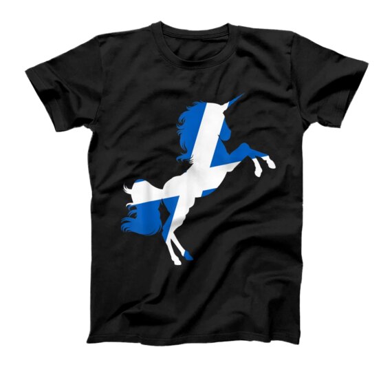  Scotland Flag Unicorn Scot Tartan Plaid Day Scottish Unicorn T-Shirt