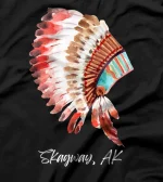  Skagway Alaska Watercolor Native American Headdress T-Shirt