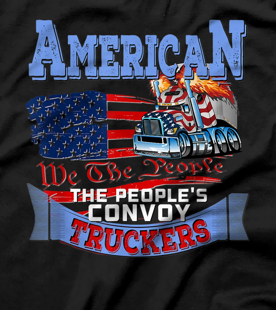  The People's Convoy 2022 USA Truck Driver Freedom Protest T-Shirt