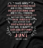  This Girl Has Fought A Thousand Battles Born In June T-Shirt