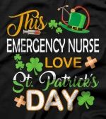  This Nurse LOVE St Patrick's Day Emergency Nurse One Lucky N T-Shirt