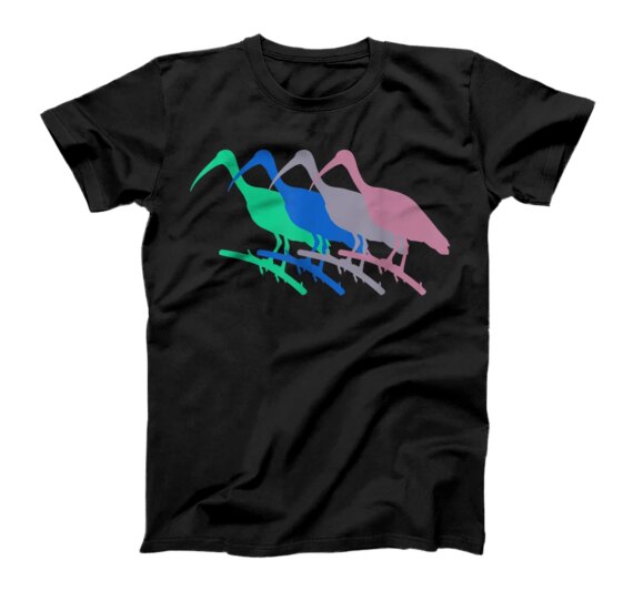  Vintage Glossyibis-Bird Retro Glossyibis-Bird Silhouette T-Shirt