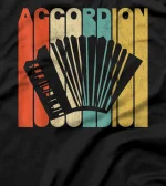  Vintage Retro Accordion Silhouette T-Shirt T-Shirt