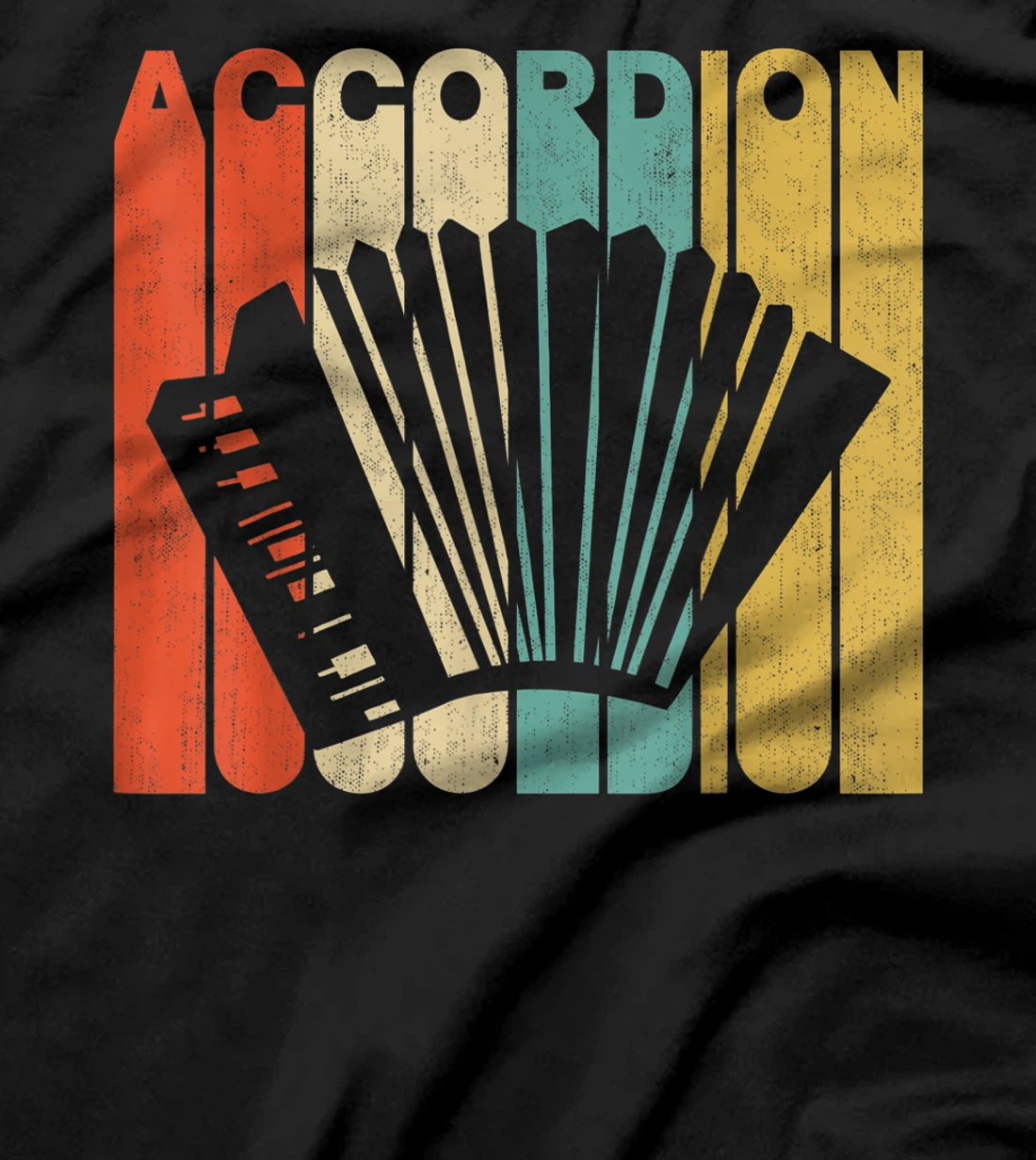  Vintage Retro Accordion Silhouette T-Shirt T-Shirt
