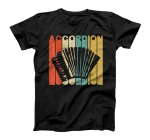  Vintage Retro Accordion Silhouette T-Shirt T-Shirt