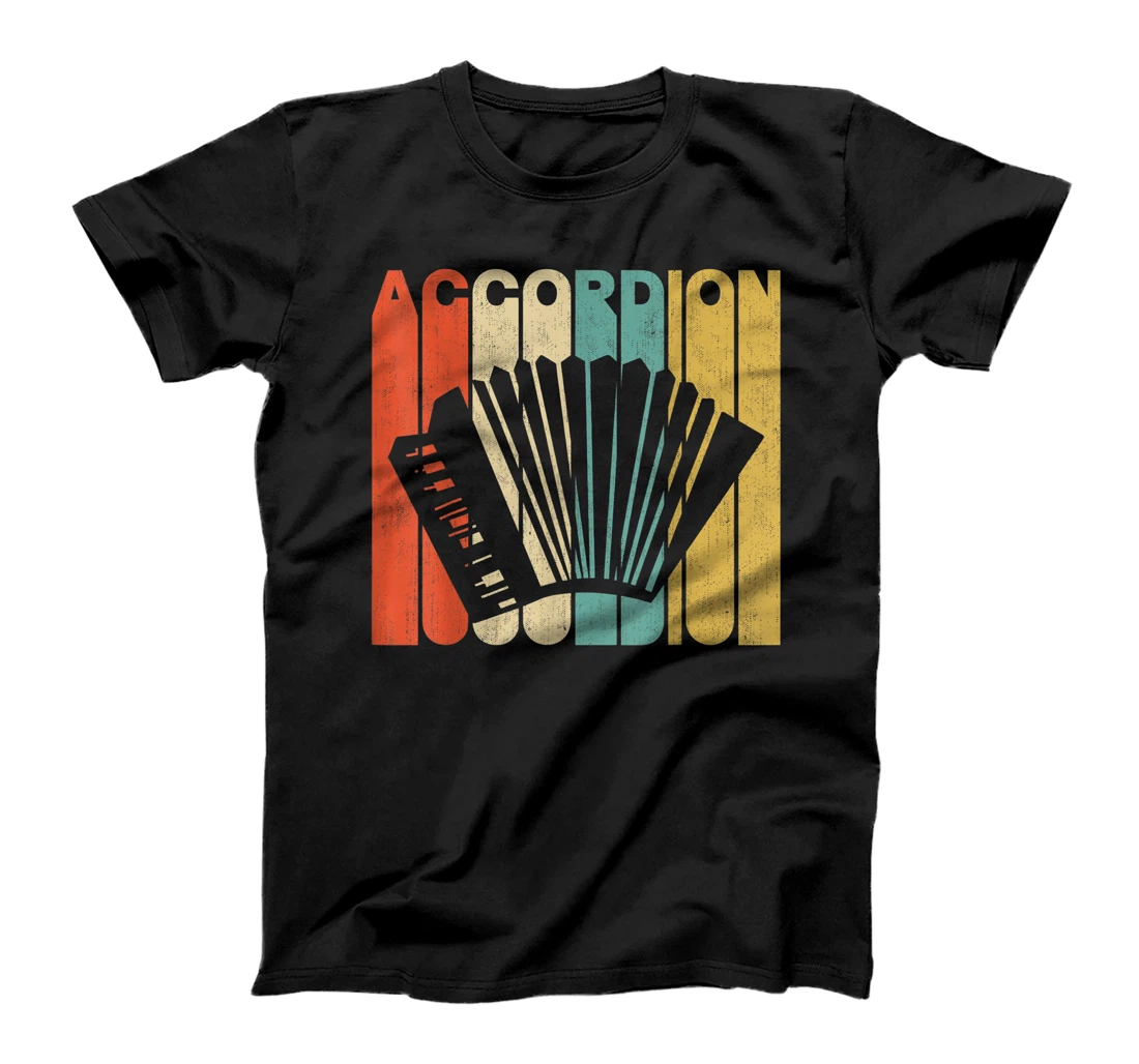  Vintage Retro Accordion Silhouette T-Shirt T-Shirt