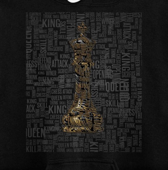 Word Cloud Chess King Chess Lovers American Gifts Pullover Hoodie