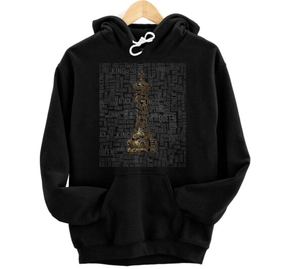 Word Cloud Chess King Chess Lovers American Gifts Pullover Hoodie