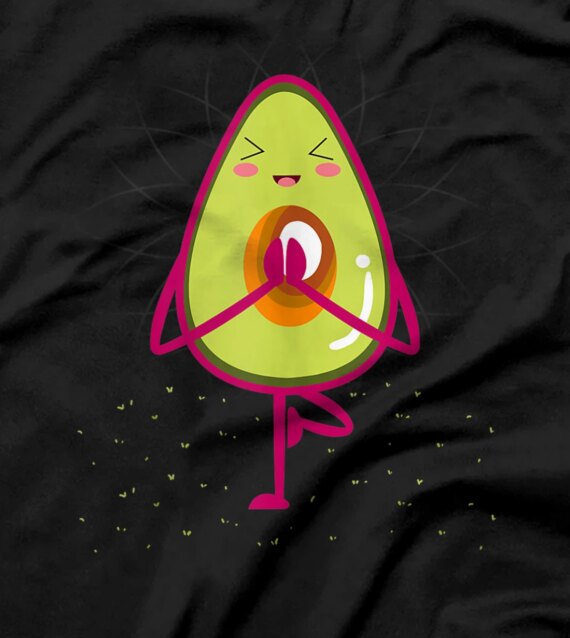Yoga Avocado T-Shirt Funny Yoga Tee With Avocado T-Shirt