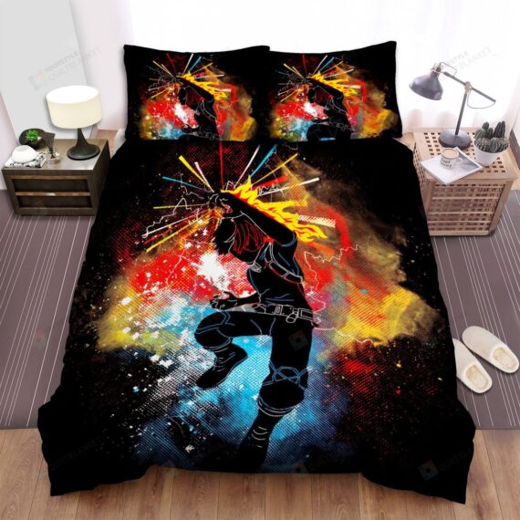 Personalized Bedding Set - Anime Art Half Cold Half Hot Spread Included 1 Soft Duvet Cover or Quilt and 2 Lightweight Breathe Pillowcases