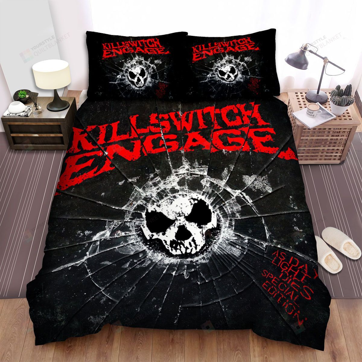 Personalized Bedding Set - As Day Light Dies Killswitch Engage Spread Included 1 Soft Duvet Cover or Quilt and 2 Lightweight Breathe Pillowcases