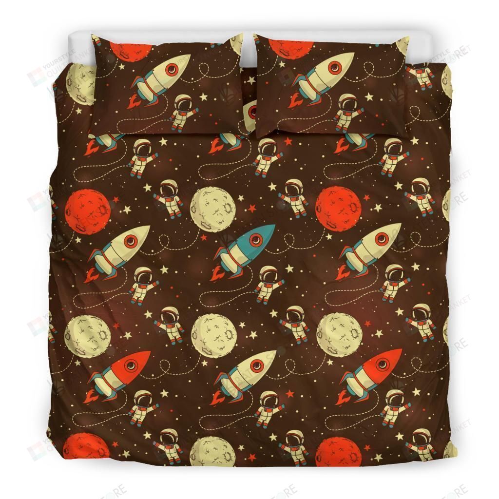 Personalized Bedding Set - Astronaut Space Great Gifts Birthday Christmas Thanksgiving Included 1 Soft Duvet Cover or Quilt and 2 Lightweight Breathe Pillowcases