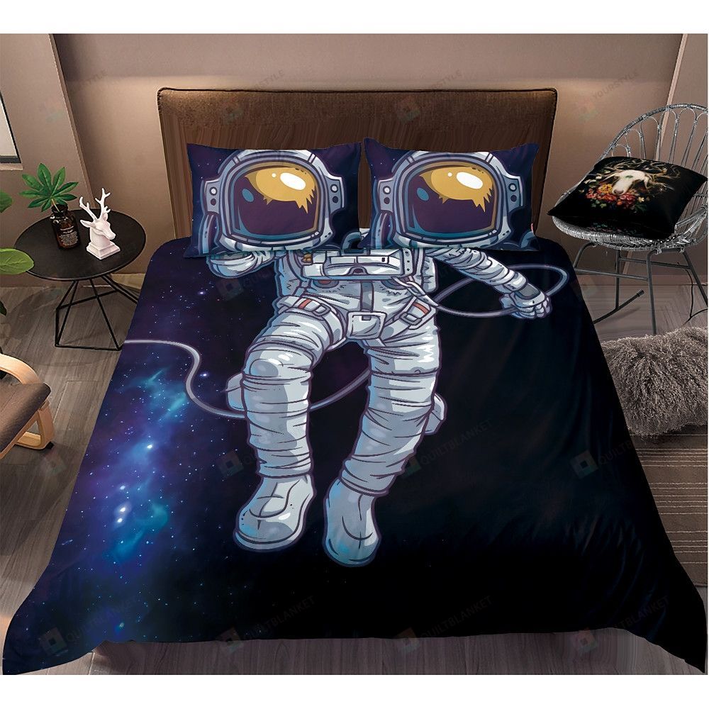 Personalized Bedding Set - Astronaut Spread Included 1 Soft Duvet Cover or Quilt and 2 Lightweight Breathe Pillowcases