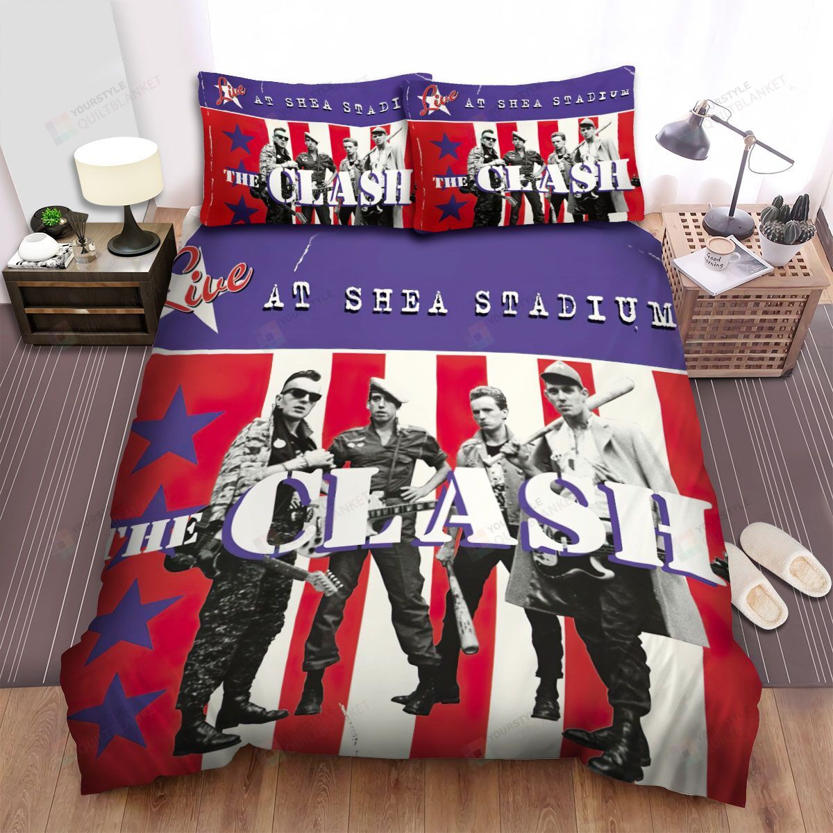 Personalized Bedding Set - At The Stadium The Clash Spread Included 1 Soft Duvet Cover or Quilt and 2 Lightweight Breathe Pillowcases