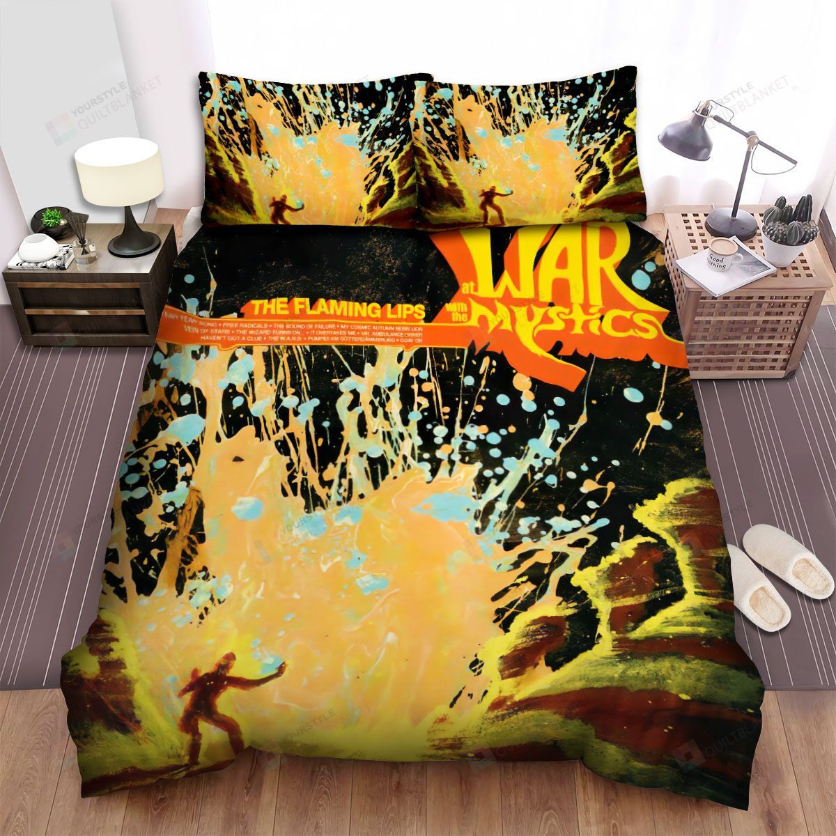 Personalized Bedding Set - At War The Mystics The Flaming Lips Spread Included 1 Soft Duvet Cover or Quilt and 2 Lightweight Breathe Pillowcases