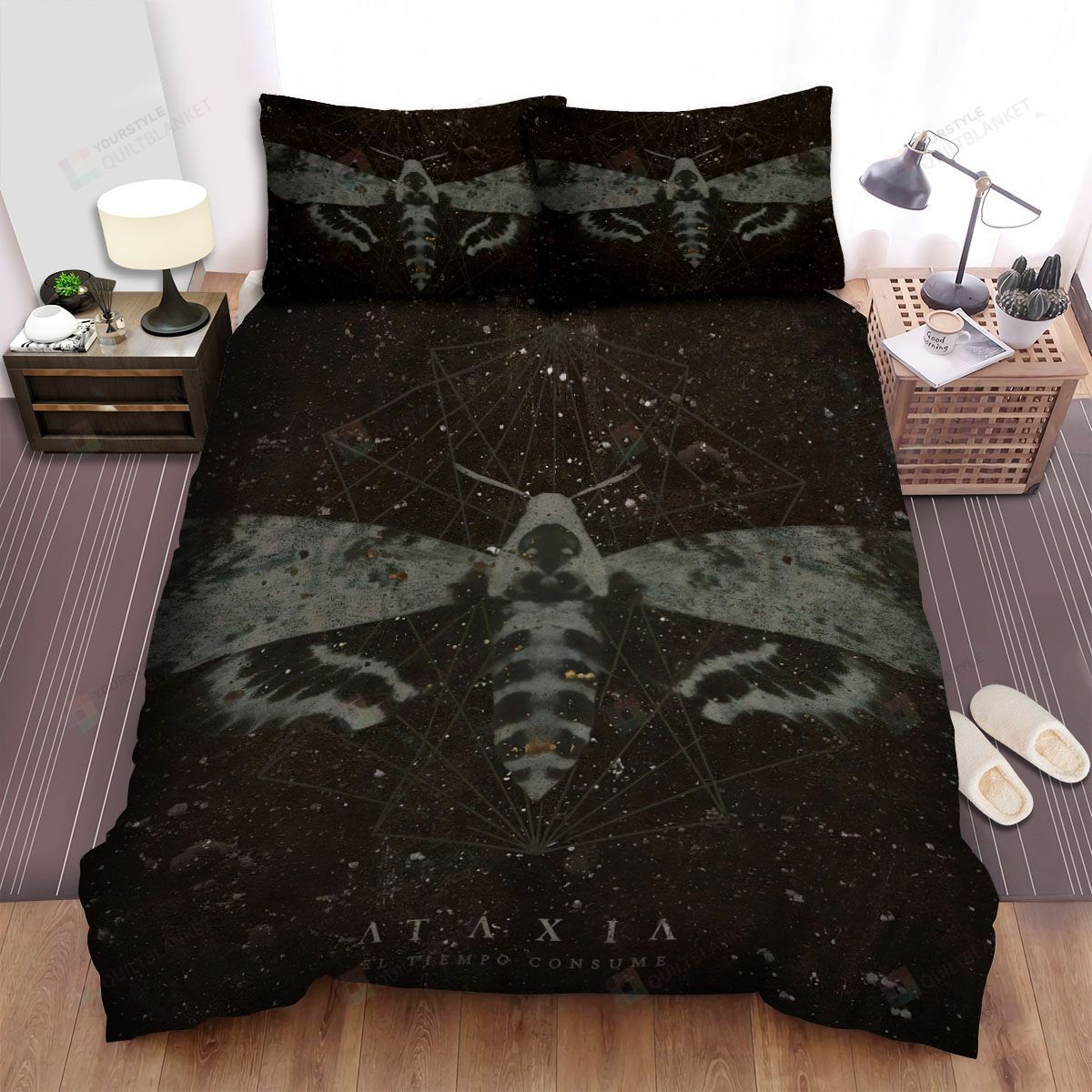 Personalized Bedding Set - Ataxia Music Band Artwork Spread Included 1 Soft Duvet Cover or Quilt and 2 Lightweight Breathe Pillowcases