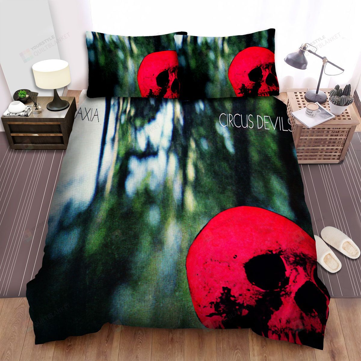 Personalized Bedding Set - Ataxia Music Band Circus Devil Spread Included 1 Soft Duvet Cover or Quilt and 2 Lightweight Breathe Pillowcases