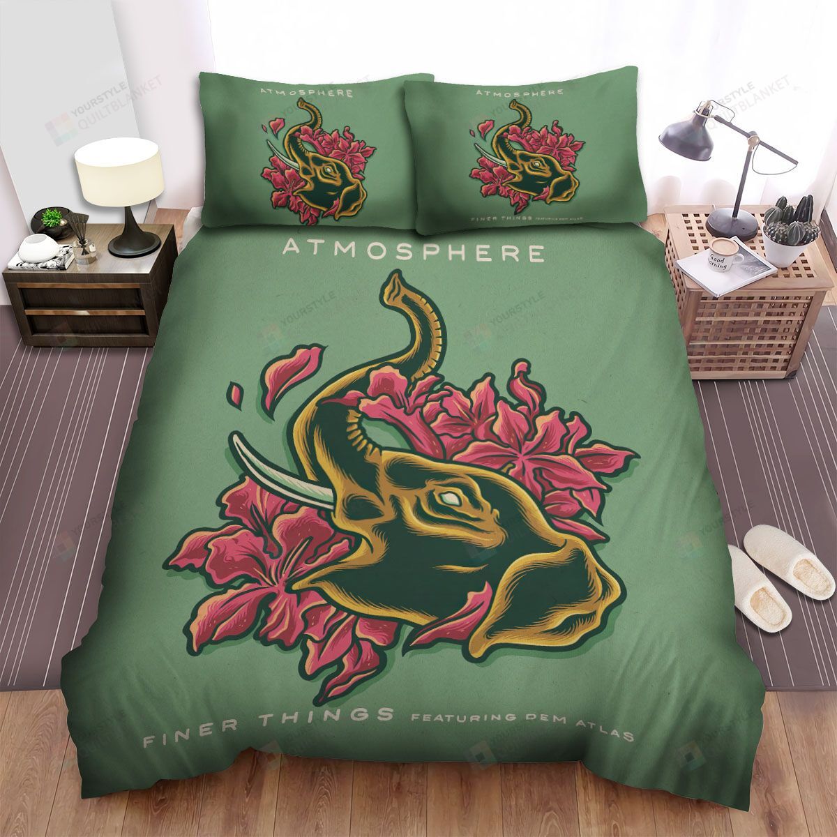 Personalized Bedding Set - Atmosphere Finer Things Album Spread Included 1 Soft Duvet Cover or Quilt and 2 Lightweight Breathe Pillowcases