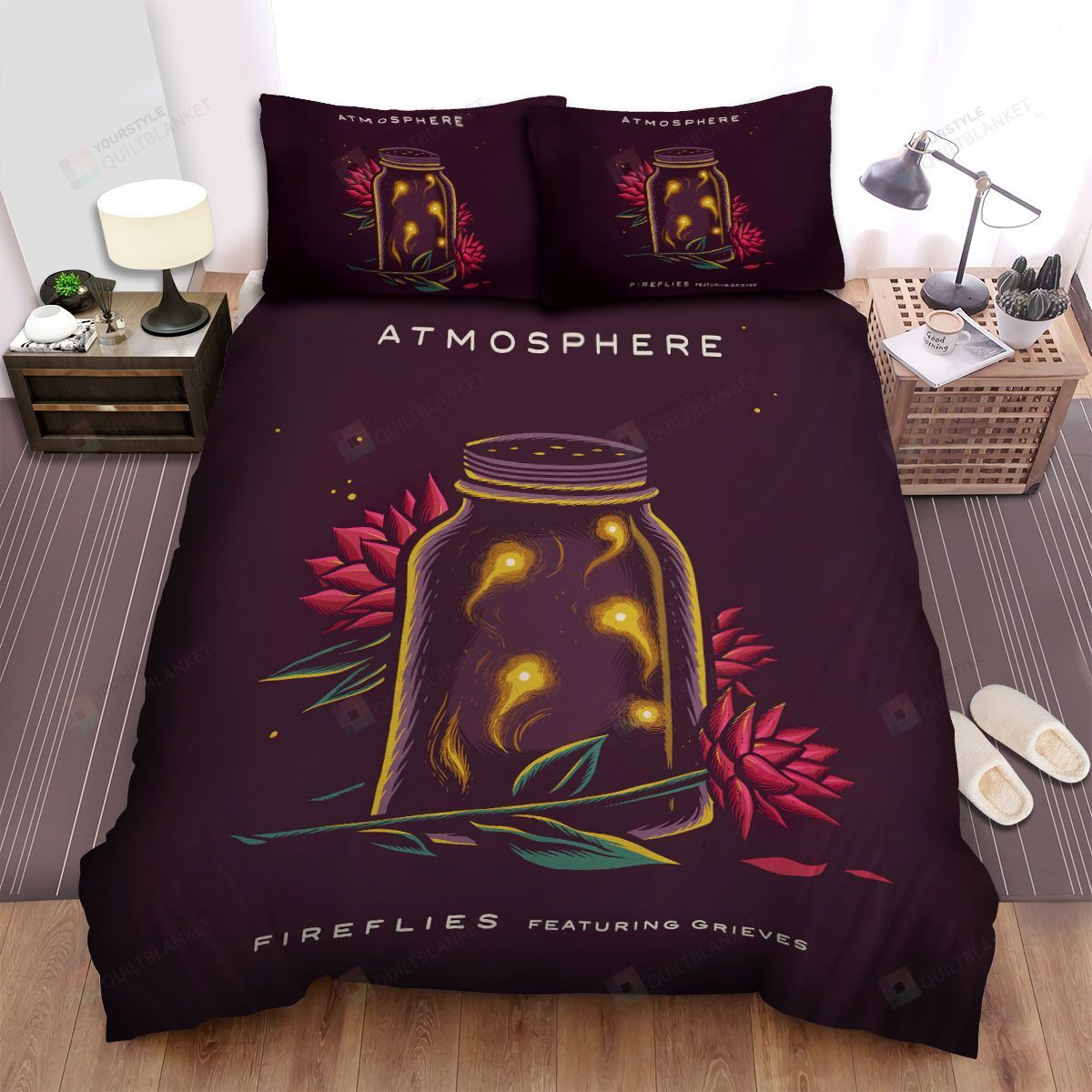 Personalized Bedding Set - Atmosphere Fireflies Album Spread Included 1 Soft Duvet Cover or Quilt and 2 Lightweight Breathe Pillowcases