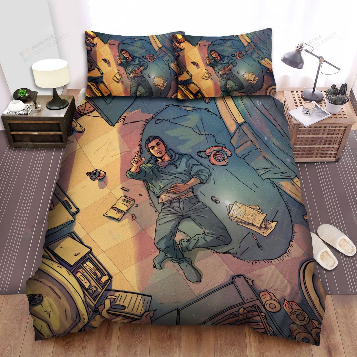 Personalized Bedding Set - Atmosphere God's Bathroom Floor Album Spread Included 1 Soft Duvet Cover or Quilt and 2 Lightweight Breathe Pillowcases