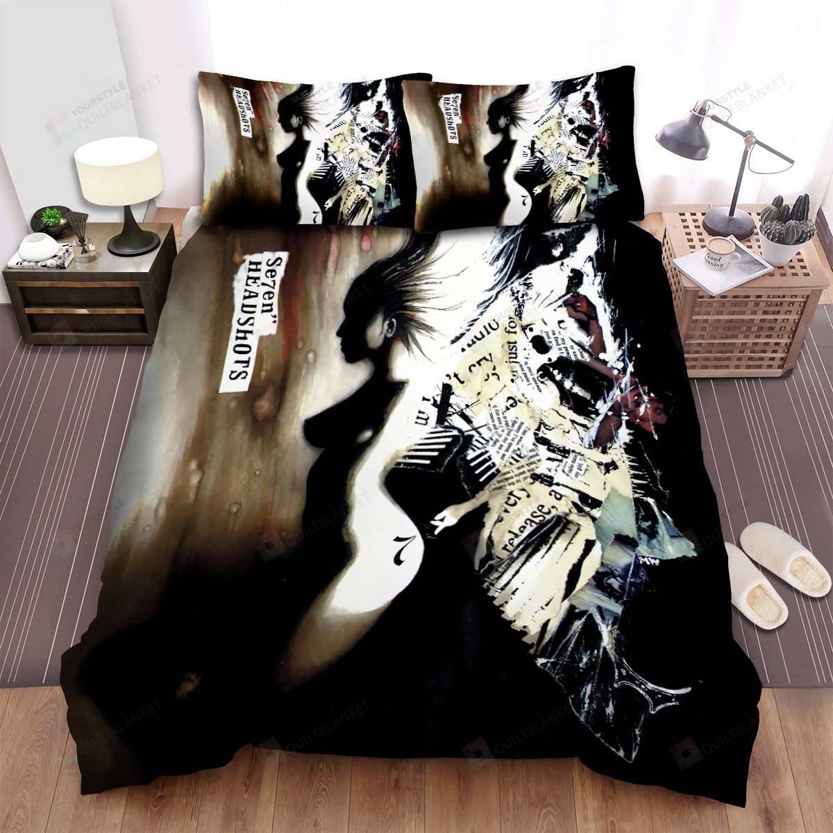 Personalized Bedding Set - Atmosphere Headshots Seen Album Spread Included 1 Soft Duvet Cover or Quilt and 2 Lightweight Breathe Pillowcases