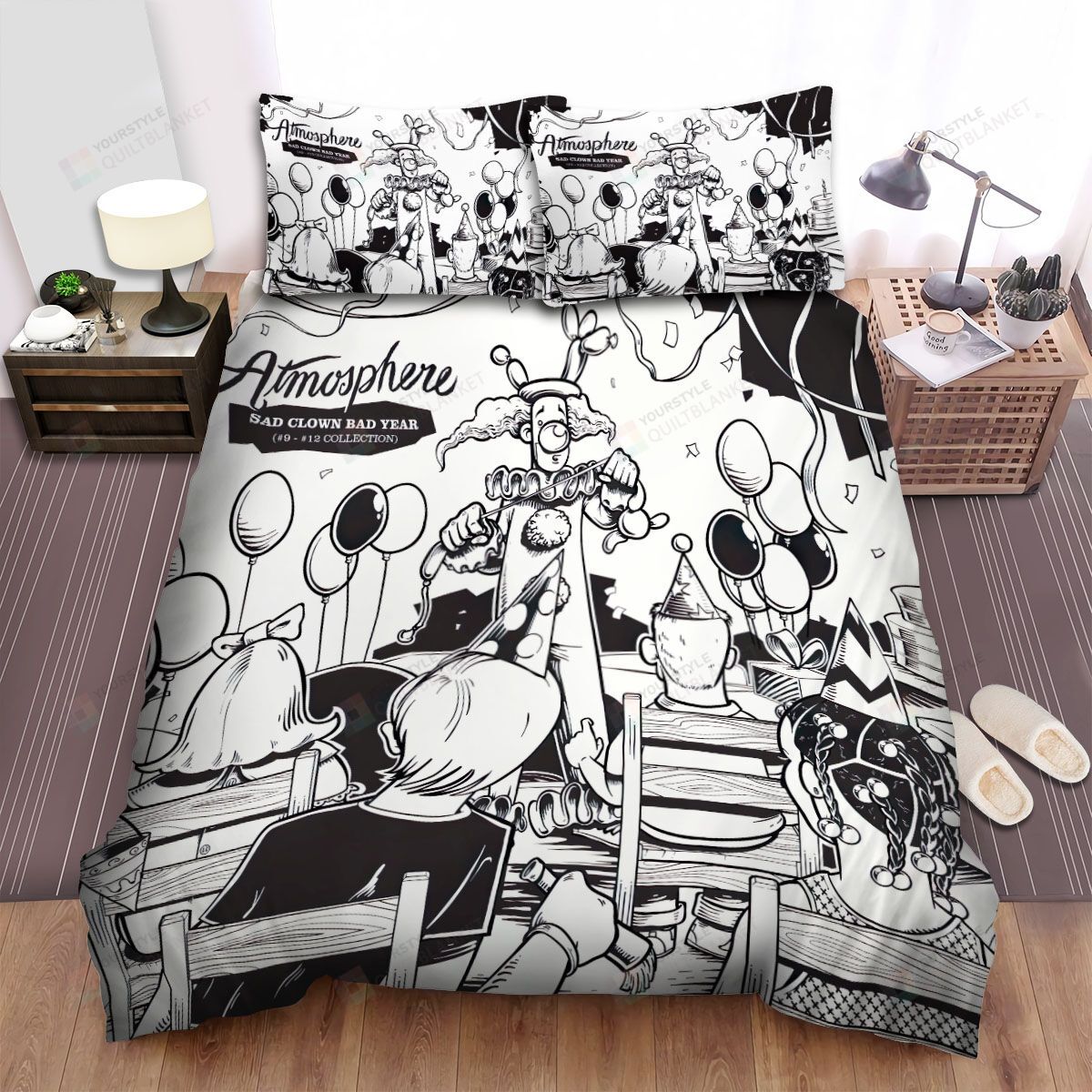 Personalized Bedding Set - Atmosphere Sad Clown Bad Year Album Spread Included 1 Soft Duvet Cover or Quilt and 2 Lightweight Breathe Pillowcases