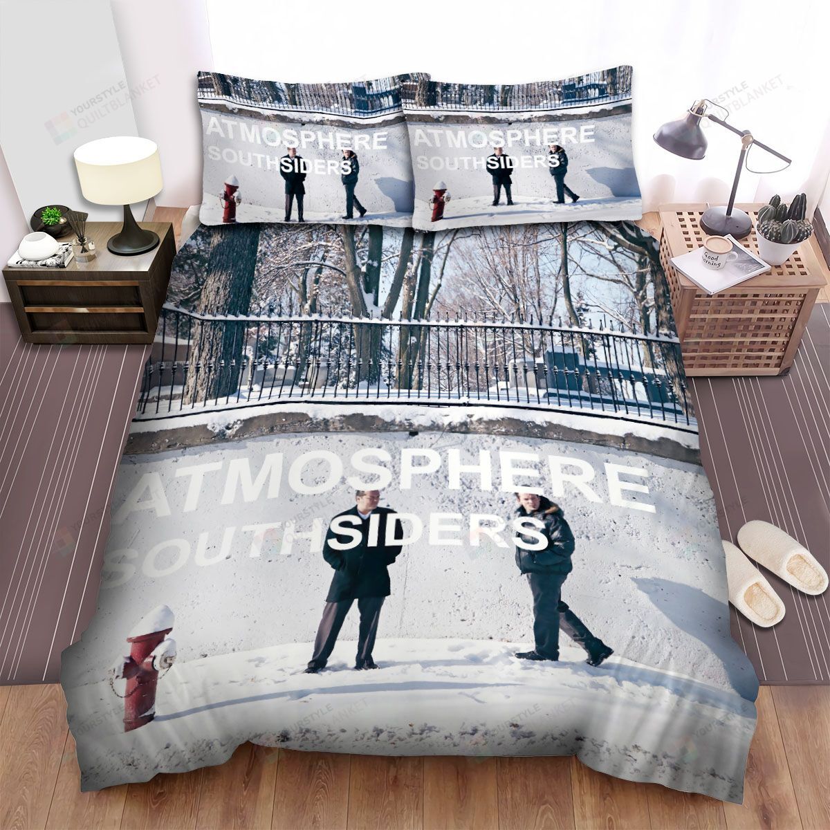 Personalized Bedding Set - Atmosphere Southsiders Album Spread Included 1 Soft Duvet Cover or Quilt and 2 Lightweight Breathe Pillowcases