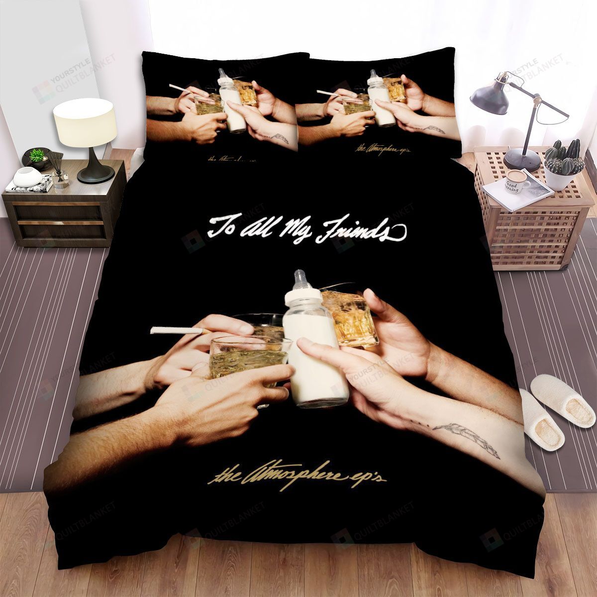 Personalized Bedding Set - Atmosphere To All My Album Spread Included 1 Soft Duvet Cover or Quilt and 2 Lightweight Breathe Pillowcases
