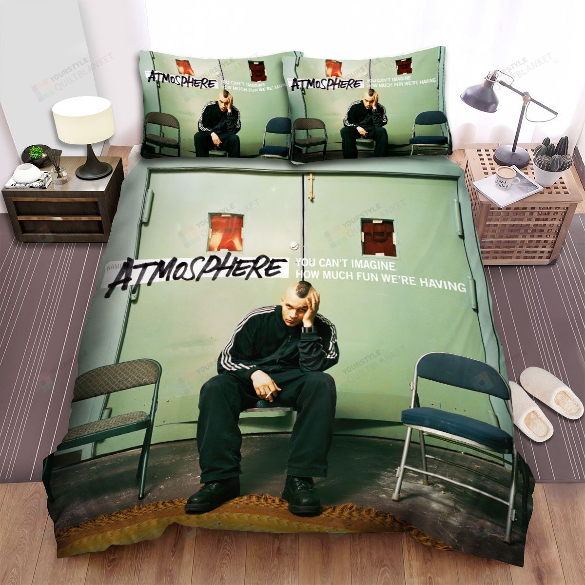 Personalized Bedding Set - Atmosphere You Can't Imagine How Much Fun We're Having Spread Included 1 Soft Duvet Cover or Quilt and 2 Lightweight Breathe Pillowcases