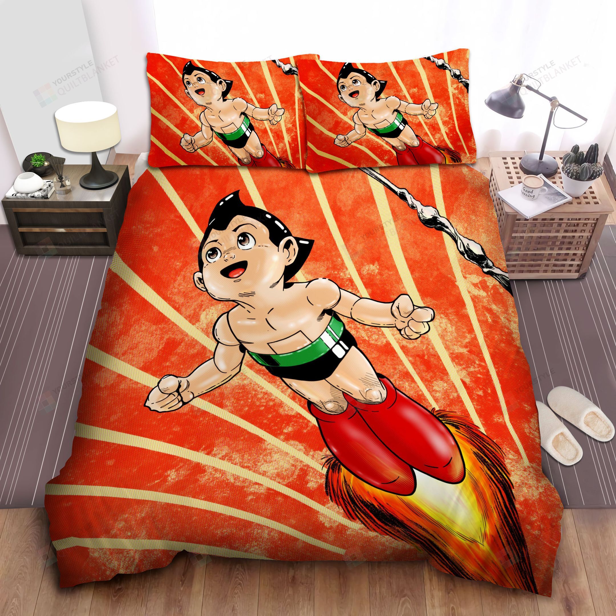 Personalized Bedding Set - Atom Flying Spread Included 1 Soft Duvet Cover or Quilt and 2 Lightweight Breathe Pillowcases