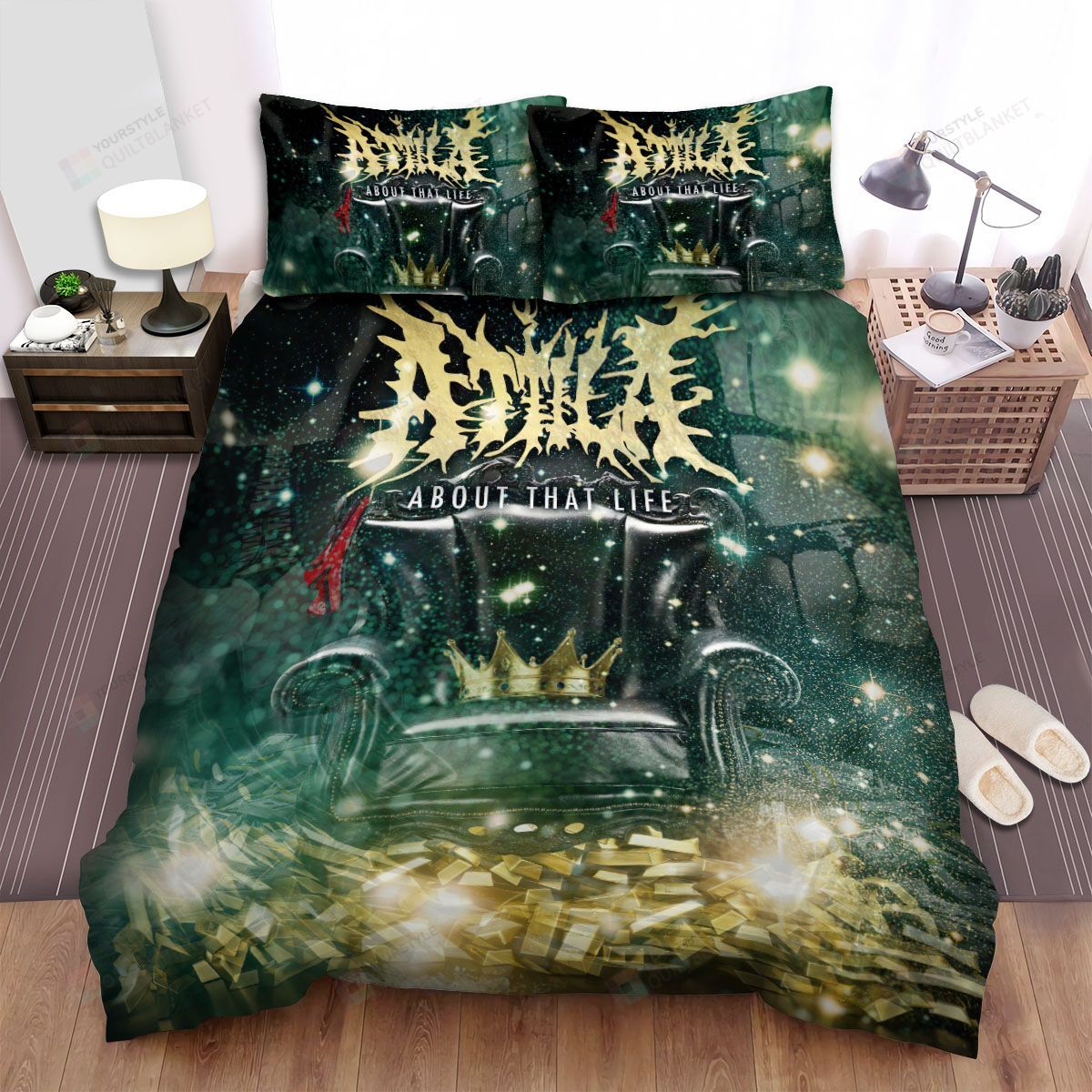 Personalized Bedding Set - Attila Album Photo Spread Included 1 Soft Duvet Cover or Quilt and 2 Lightweight Breathe Pillowcases
