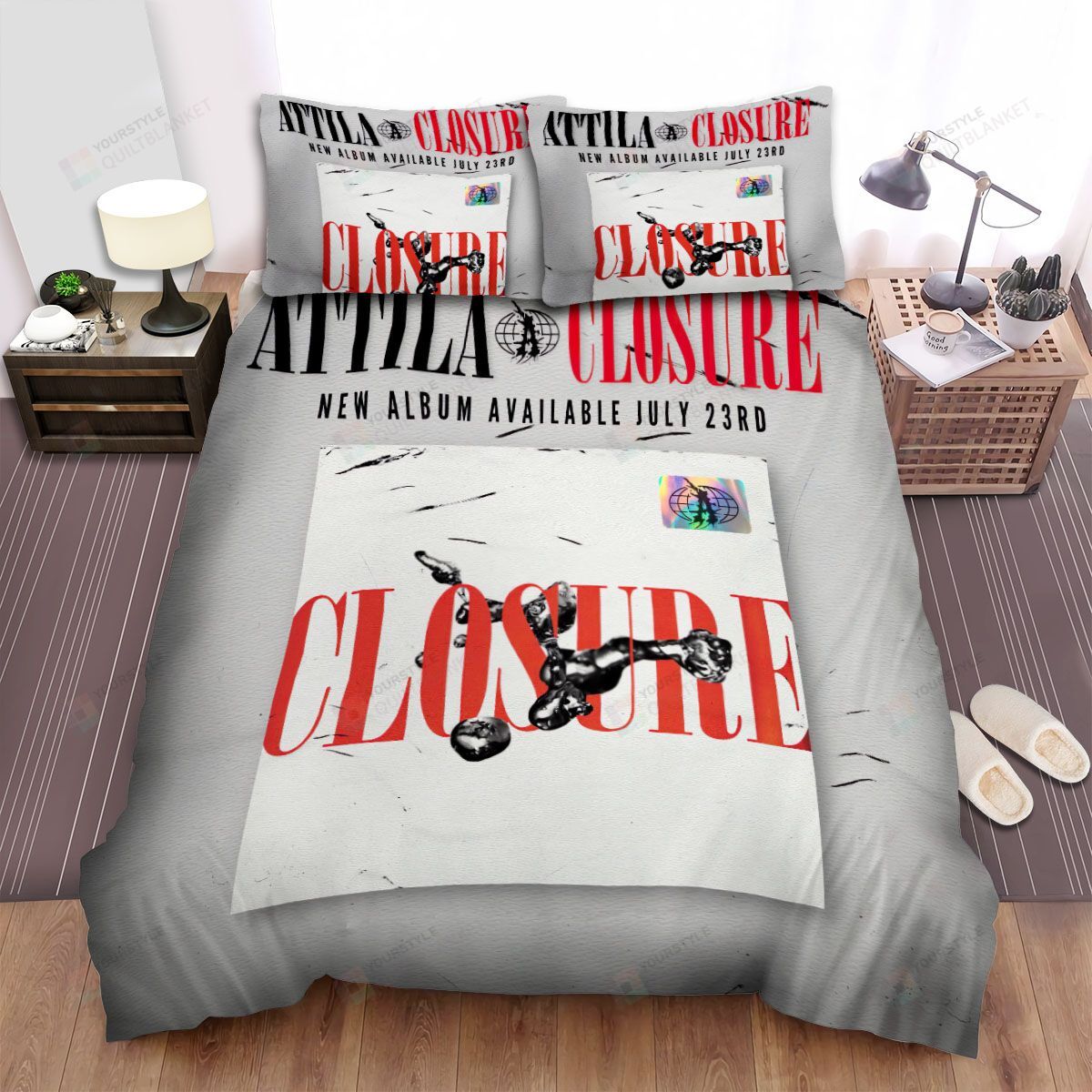 Personalized Bedding Set - Attila Album Spread Included 1 Soft Duvet Cover or Quilt and 2 Lightweight Breathe Pillowcases