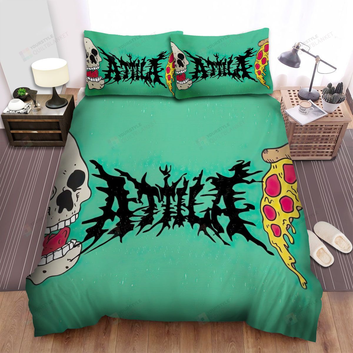 Personalized Bedding Set - Attila Art Spread Included 1 Soft Duvet Cover or Quilt and 2 Lightweight Breathe Pillowcases