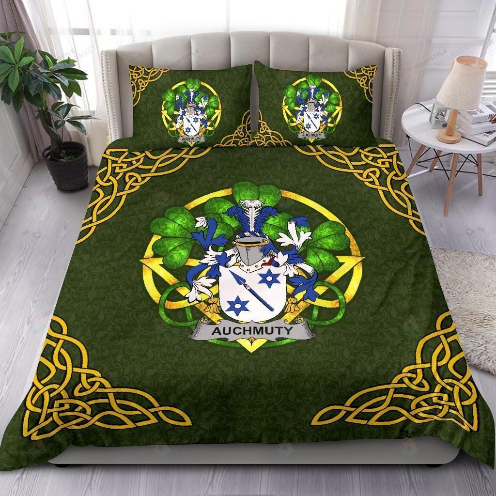 Personalized Bedding Set - Auchmuty Ireland Great Gifts Birthday Christmas Thanksgiving Included 1 Soft Duvet Cover or Quilt and 2 Lightweight Breathe Pillowcases