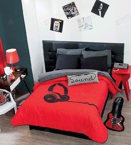 Personalized Bedding Set - Audifonos Cotton Spread Included 1 Soft Duvet Cover or Quilt and 2 Lightweight Breathe Pillowcases