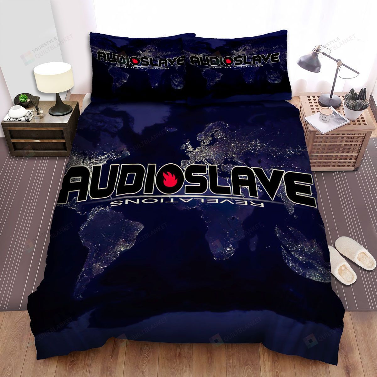Personalized Bedding Set - Audioslave Music Band Revelations Artwork Spread Included 1 Soft Duvet Cover or Quilt and 2 Lightweight Breathe Pillowcases